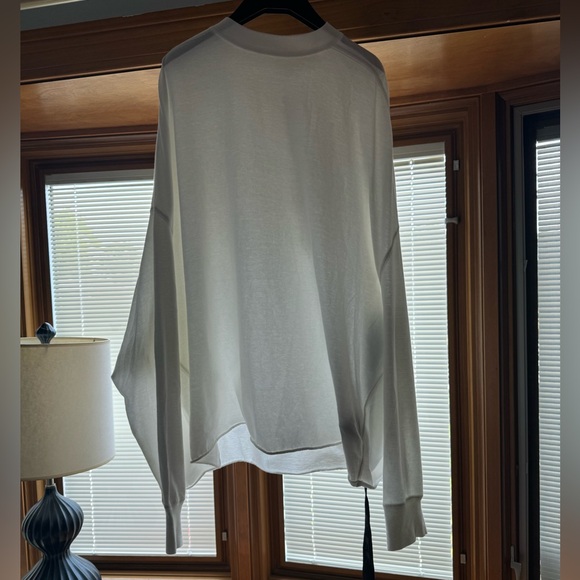 Rick Owens Crater T Milk white DU01B7261 RN O/S long sleeve Unisex - Picture 12 of 15